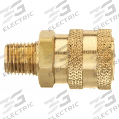 PARKER Hydraulic Quick Connect Hose Coupling: 1/8 in, Brass, 11.36 lpm Max. Flow Rate - ST Series Hydraulic Quick-Connect Coupling Bodies