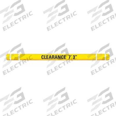 APPROVED VENDOR Clearance Bar: 80 in Overall Lg, 5 in Outside Dia, Yellow, HDPE, Indoor/Outdoor - Suspended Clearance Bars
