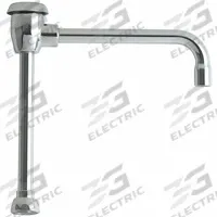 CHICAGO FAUCETS Spout: Spout, Single-Bend, Swivel Spout, Brass, Polished Chrome, Laminar, UNEF (MPN GN8BVBJKABCP). Key specifications — Includes: Mounting Hardware; Product Type: Spout; Spout Style: Swivel; Body Material: Brass; Color/Finish: Polished Chrome; Brand: CHICAGO FAUCETS.