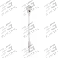 MILWAUKEE Hand Ratchet: Pear, Reversible, 9 in Overall Lg, Chrome, 4° Min Arc Swing, Non-Magnetic (MPN 48-22-9005). Key specifications — attr1205598: Reversible; attr1205605: Quick-Release Not Included; attr1205626: Chrome; attr1205607: Pear; attr1205624: MILWAUKEE.