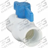 APPROVED VENDOR Manual Two-Way Ball Valve: 1 1/4 in, PVC, Straight, FIP x FIP, Full Port Ball Port (MPN 107-136-NP). Key specifications — Brand: APPROVED VENDOR; Handle: Tee.