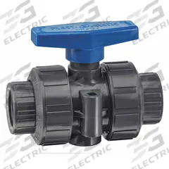 PLAST-O-MATIC Manual Two-Way Ball Valve: 1 in, PVC, Straight, FNPT x FNPT, Full Port Ball Port (MPN MBV100VT-PV). Key specifications — Brand: PLAST-O-MATIC; Handle: Lever.
