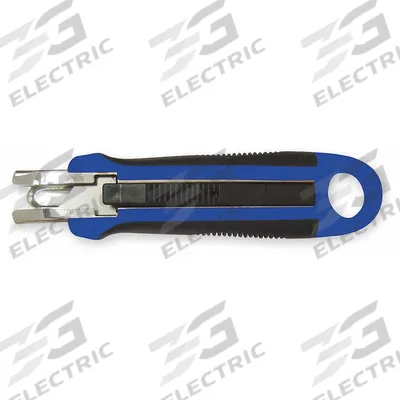 WESTWARD Safety Knife: 5 1/2 in Overall Lg, Rubberized, 1 in Overall Wd, Plastic - Automatic Retracting Utility Knives