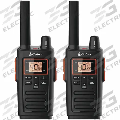 COBRA Two Way Radio: RX-Outdoor Series Series, FRS, Analog, 1.1 W, 40 Channels - FRS & GMRS Personal Radios