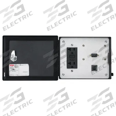 NVENT HOFFMAN Data Interface Port: Stainless Steel, 120V GFCI Receptacle/9-Pin D-Sub - Profibus Panel Interface
