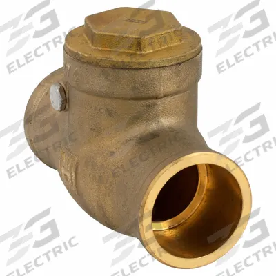 MILWAUKEE VALVE Swing Check Valve: Swing, Inline Valve Body, 1 in Pipe Size, Sweat x Sweat - Lead-Free Brass Inline Swing Check Valves