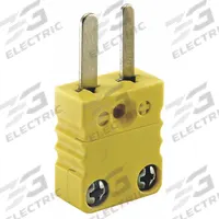 DAYTON Thermocouple Plug: Jack, For Type K Thermocouple Type, Mini Plug, Flat, Flat (MPN 36GK85). Key specifications — attr1432255: Flat; attr1276097: Jack; attr1276082: Mini Plug; attr1276092: DAYTON; attr1276087: Yellow; attr1276088: Glass-Filled Nylon; attr1276089: 36GK85.