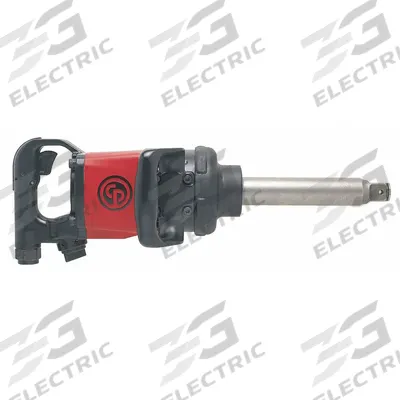 CHICAGO PNEUMATIC Air Impact Wrench: Compact, 1 in Drive, D-Handle, Square - D-Handle Air-Powered Impact Wrenches with Extended Anvils