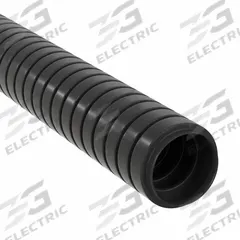 Liquid-Tight Flex Plastic Conduit: 3/4 in Trade Size, Black, 100 ft Nominal Lg, B (MPN B2075). Key specifications — Conduit Color: Black; Brand: HUBBELL WIRING DEVICE-KELLEMS; Series: B.