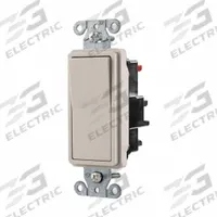 HUBBELL Wall Switch: Rocker Switch, Single Pole, Maintained, Light Almond, 120/277V AC, 15 A (MPN DS115STLA). Key specifications — Illuminated: No; Voltage Rating: 120/277V AC.