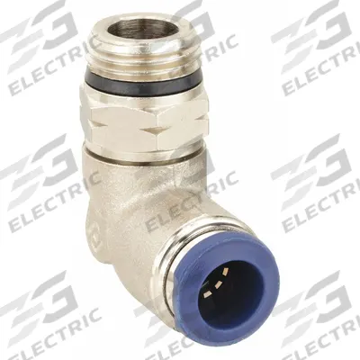 AIGNEP USA Push-Fit Elbow Fitting: 3/8 in OD x 1/2 in Pipe Size, Brass, Silver - Nickel-Plated Brass Tube Fittings
