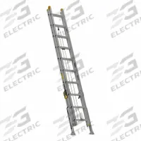 WERNER Extension Ladder: 20 ft Ladder Size, Aluminum, 250 lb Load Capacity, 48 lb Wt, 2 Sections (MPN D1320-2L). Key specifications — Color: Silver; Brand: WERNER; Included Features: Bubble Level.