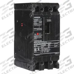 SIEMENS Molded Case Circuit Breaker: 15 A Amps, 42kA at 480V AC, Fixed, Load Side Lug, ABC, HED4 (MPN HED43B015). Key specifications — Phase Connection: ABC; Instantaneous Trip: Fixed; Terminal Connection: Load Side Lug; Series: HED4; Max. AIR Rating: 42kA at 480V AC.