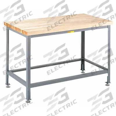 LITTLE GIANT Workbench: Adj Ht, Butcher Block, 36 in x 24 in - Butcher-Block-Top Worktables