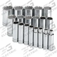 SK PROFESSIONAL TOOLS Socket Set: 1/2 in Drive, 19 Piece, 12-Point, SAE, 3/8 in to 1 1/2 in (MPN 4819). Key specifications — attr1224269: 1/2 in; attr1204685: Not Tether Capable; attr1204650: 3/8 in to 1-1/2 in; attr1204673: Socket Bits Not Included; attr1204688: SK PROFESSIONAL TOOLS; attr1224230: Friction; attr1206170: Deep Sockets.