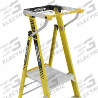 WERNER Podium Gate: For Podium Stepladders, 4.8 in Overall Ht, Aluminum (MPN AC63). Key specifications — Compatible Ladder Type: Podium Stepladders; Product Type: Podium Gate; Brand: WERNER.