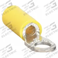 STA-KON Ring Terminal: Yellow, Vinyl Insulation, 1/4 in Stud Size, 12 AWG to 10 AWG Wire Sizes (MPN 10RC-14). Key specifications — attr1308027: STA-KON; attr1356587: Serrated.