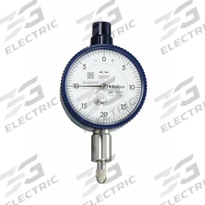 MITUTOYO Dial Indicator: 0.0005 in to 0.1 in, Inch, Vertical Plunger - Balanced Reading Flat Back Dial Indicators