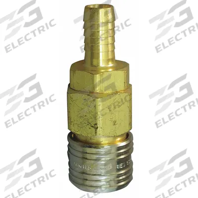 HANSEN Quick Connect Hose Coupling: 1/4 in Body Size, 1/4 in Hose Fitting Size - Industrial Interchange Brass Quick-Connect Air Coupling Bodies