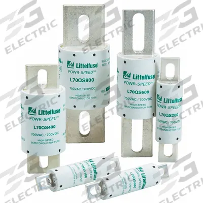 LITTELFUSE Semiconductor Fuse: L70QS Series, Very-Fast-Acting, 450 A, 700 V AC - Very-Fast-Acting Bolt-On Fuses