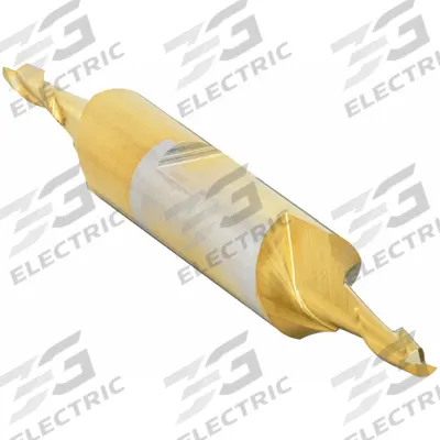 CLEVELAND Square End Mill: High Speed Steel, TiN Coated, Double End, 2 Flute - Double-End High-Speed Steel Square End Mills