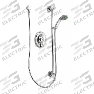 MOEN Shower Faucet: Commercial, 1.5 gpm Fixed Showerhead Flow Rate, Brass, Chrome Finish - Shower Faucets with Hand-Held Showerheads