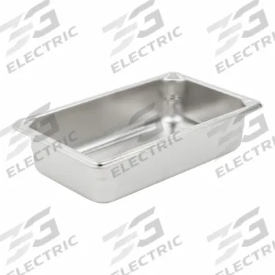 VOLLRATH Steam Table Pan: Fourth Size, Rectangular, 22 ga Gauge, 1.8 qt Capacity - Steam Table Pans