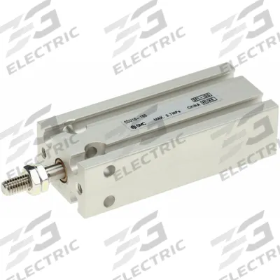 SMC Compact Cylinder: 16 mm Bore Dia, 25 mm Stroke Lg, Free Mounting, Aluminum - Free-Mount Compact Cylinders
