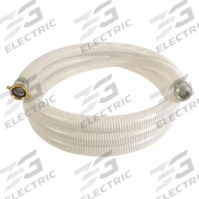 APPROVED VENDOR Water Suction and Discharge Hose: 3 in Hose Inside Dia., 55 psi, Clear/White - PVC Water Suction & Discharge Hose Assemblies with Synthetic Braid & PVC Helix Reinforcement