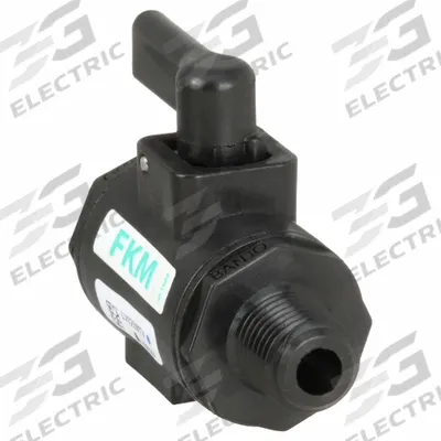 BANJO Manual Two-Way Ball Valve: 1/4 in, Polypropylene, Straight, MNPT x FNPT - Polypropylene Ball Valves