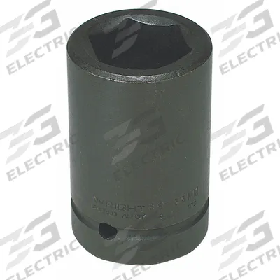 WRIGHT TOOL Impact Socket: 1 in Drive Size, Metric, 50 mm Socket Size, 6-Point, Deep - 1" Drive Impact Sockets