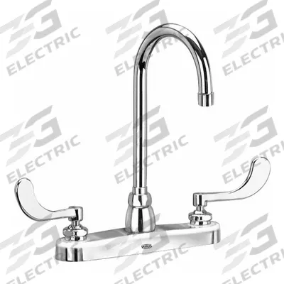 ZURN Gooseneck Kitchen/Bathroom Faucet: AquaSpec, Brass, Centerset, Deck, 2 Mounting Holes - Centerset Kitchen Faucets