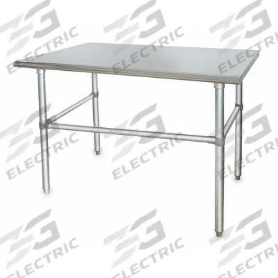 APPROVED VENDOR Work Table: Fixed Ht, Stainless Steel, 72 in x 30 in - Stainless-Steel-Top Worktables