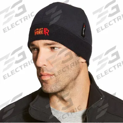 ARIAT Beanie: 15 cal/sq cm ATPV, Polartec ( 9 oz ), Black - Category 2 Hats