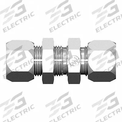 WEATHERHEAD Compression Fitting Union: 3/8 in OD x 3/8 in OD Size - Flareless Bite-Type Steel Compression Fittings