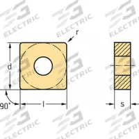 WALTER Square Turning Insert: SNMG432-MK5, SNMG120408-MK5 (MPN 6353304). Key specifications — attr257901: SNMG120408-MK5; attr257900: SNMG432-MK5.