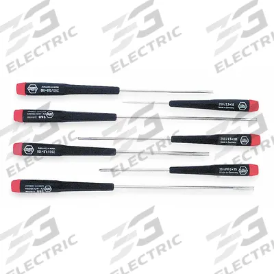 WIHA Precision Screwdriver Set: 1-10 Pieces, 7 Pieces, Phillips/Slotted Tip - Precision Screwdriver Sets