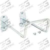 APPROVED VENDOR Double Closed Pegboard Hook: 5 1/2 in x 4 in, Screw-In, Surface, Silver (MPN 6YE23). Key specifications — Mounting Type: Surface; Finish: Zinc-Plated; Color: Silver; Accessory Type: 80-Degree Closed Hook; Locking System: Screw-In; Brand: APPROVED VENDOR.