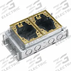 HUBBELL WIRING DEVICE-KELLEMS Floor Box: Rectangular, 35 cu in Capacity, Cover Included (MPN FB2422). Key specifications — For Conduit Sizes: (4) 3/4 in to 1-1/4 in; Brand: HUBBELL WIRING DEVICE-KELLEMS; Includes Cover: Cover Included.
