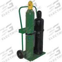 SAFTCART Cylinder Hand Truck: 400 lb, Side by Side, 2 Cylinder, 19 in W x 10 in D Nose Plate (MPN 822-10). Key specifications — attr1343829: SAFTCART; attr1343789: Green; attr1343794: Perma Clamp.