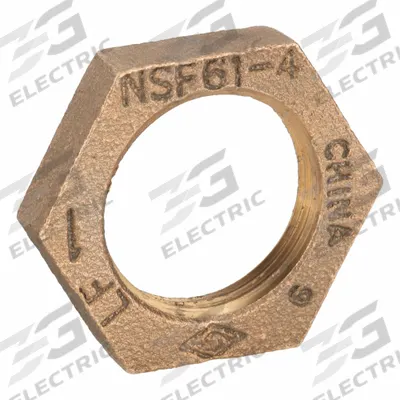 APPROVED VENDOR Locknut: Locknut, 1 in, NPSL Threaded, Class 125, C89833 Brass, 200 psi - Low-Pressure Threaded Pipe Fittings