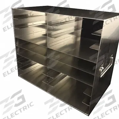 COLE-PARMER Upright Freezer Rack: 14 3/8 in Overall Lg, 8 3/8 in Overall Wd, Stainless Steel - Cold Storage Racks
