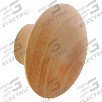 PRIME-LINE Closet Door Pull Knob: Brown, Wood, Primed For Painting, 1 in Projection - Hardware