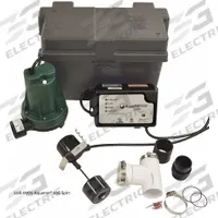 ZOELLER Battery Backup Sump Pump: 12V DC, Piggyback Vertical Float, 22 ft Max. Head, Plastic, Socket (MPN 508-0005). Key specifications — Pump Rated Voltage: 12V DC; Brand: ZOELLER; Includes: Check Valve; Switch: Piggyback Vertical Float.