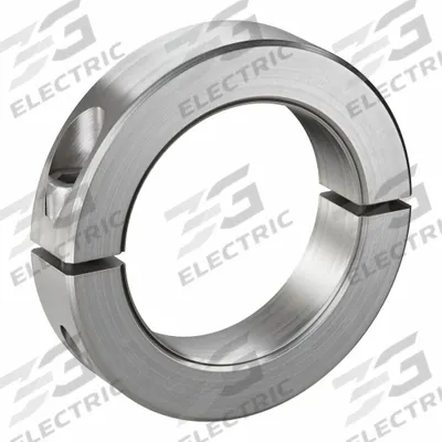 RULAND MANUFACTURING Shaft Collar: 2-Piece, Inch, Round, Clamp-On, 2 11/16 in Bore Dia - Stainless Steel Shaft Collars