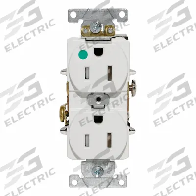 LEVITON Plugs and Receptacles: Hospital Grade, Duplex, 5-15R, White, 125V AC, 15 A - General Purpose Receptacles