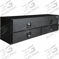 BUYERS PRODUCTS Contractor: Truck Box with Drawers, Single Flip-Up Door Lid, T-Handle Compression (MPN 1722678). Key specifications — Brand: BUYERS PRODUCTS; Color: Matte Black; Lock Type: Keyed.