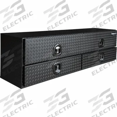 BUYERS PRODUCTS Contractor: Truck Box with Drawers, Single Flip-Up Door Lid - Single Flip-Up Door Topside Boxes with Drawers