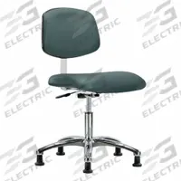 Cleanroom Chair: Vinyl, Armless, Ht Range 18 1/2 in to 23 3/4 in, 18 1/2 in Seat Wd, 17 in Seat Dp (MPN BR-CLR-VDHCH-CR-RG-8546). Key specifications — Foot Support: No; Base Material: Aluminum; Brand: APPROVED VENDOR; Product Type: Cleanroom Chair; Cleanroom Class: ISO 4; ESD-Safe: Not ESD Safe.