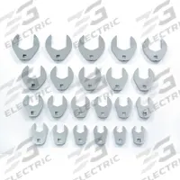 PROTO Crowfoot Socket Set: Alloy Steel, Chrome, 22 Tools, 1/2 in Drive Size (MPN J53000CF). Key specifications — attr309639: Chrome; attr309638: Alloy Steel; attr309631: 15/16 in to 2-1/2 in; attr324933: PROTO.